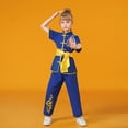thumbnail image 1 of Boys Outfits 2 Piece Set Short Sleeve Shirt with Trousers Martial Arts Tai Chi Tracksuits Boys' Clothing Sets Size 5-6Y, 1 of 3