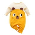 thumbnail image 1 of Boys Outfits Cartoon Animal Corgi Bear Tiger Jumpsuit Playsuit 0 To 18 Months Toddler Boy Clothes Khaki 0 Months-3 Months, 1 of 1
