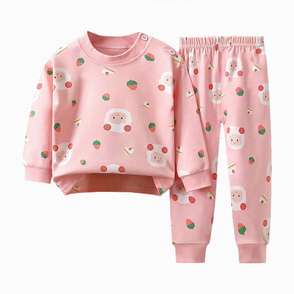 Boys Outfits Kids Fall/Winter Cartoon Long Sleeve Elastic Waist 0 6 12 18 24 Months 2T 3T 4T Everyday Outfit Set 2Pcs