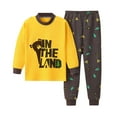 thumbnail image 1 of Boys Outfits Kids Long Sleeve Cartoon Prints Tops Pants Pajamas Set Baby Boy Clothes Black, 1 of 4