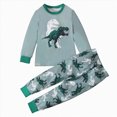 thumbnail image 1 of Boys Outfits Little Autumn Winter Graphic Long Sleeve Elastic Waist 1T 2T 3T 4T 5T Everyday Outfit Set 2-Pieces Boys Girls Long Pants Printed Suit, 1 of 7