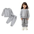 thumbnail image 1 of Boys Outfits Long Sleeve Crewneck Grey Basic Sweatshirt Jogging Pants 2 Pcs Fall Clothes Size 12-18 Months Boys Clothes Boys Girls Fashion, 1 of 5