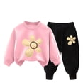 thumbnail image 1 of Boys Outfits Printed Boys and Grils Hoodie and Pants Set Children Loose Pullover Sweater Casual Hoodie New Casual Matching Sets Pinks 8T, 1 of 3