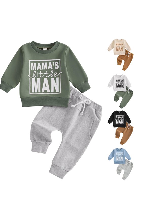 Boys Outfits Set for Everyday Casual Wear Outdoor Activities and Parties Comfortable Sweatshirt and Pants Combo for Ages 3 Months To 3 Years Boy Summer Clothes 12-18 Months