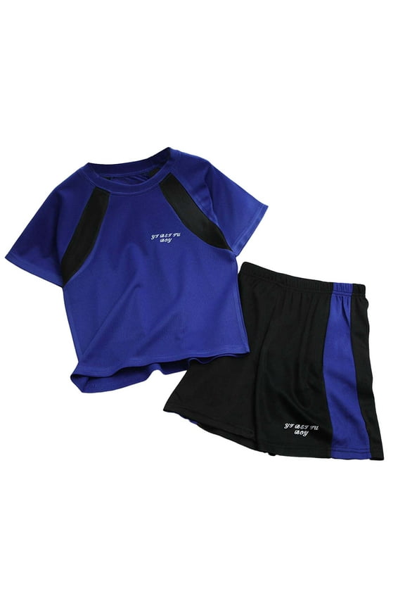 Boys Outfits Size 5 Boys Active Shorts Set - 2 Piece Short Sleeve T-Shirt and Shorts - Summer Outfit for Boys (4-12)