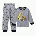 thumbnail image 1 of Boys Outfits Toddler Baby Boy Fall Winter Cute Long Sleeve Stretch Waistband 6M 12M 24M 2T 3T 4T 5T Sweatshirt Tops and Pants Set 2 PC, 1 of 4