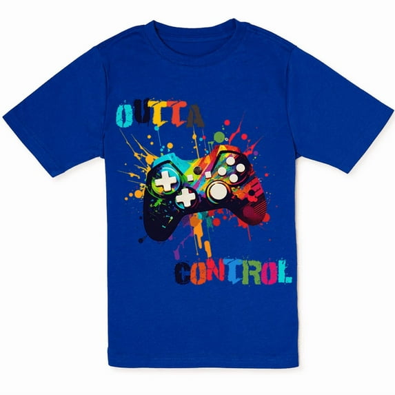 Boys Outta Control Watercolor Graphic T-Shirt Size 10-12