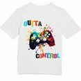 thumbnail image 1 of Boys Outta Control Watercolor Graphic T-Shirt Size 14-16, 1 of 2