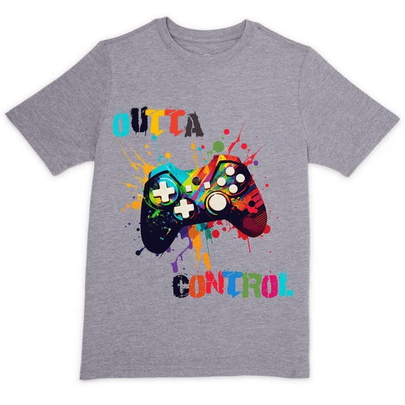 Boys Outta Control Watercolor Graphic T-Shirt Size 18