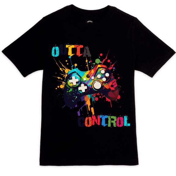 Boys Outta Control Watercolor Graphic T-Shirt Size 4-5