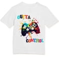 thumbnail image 1 of Boys Outta Control Watercolor Graphic T-Shirt Size 6-7, 1 of 2