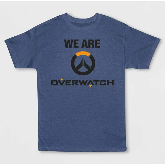 Boys' Overwatch Short Sleeve Graphic T-Shirt - (Denim Blue Heather, X-Small)