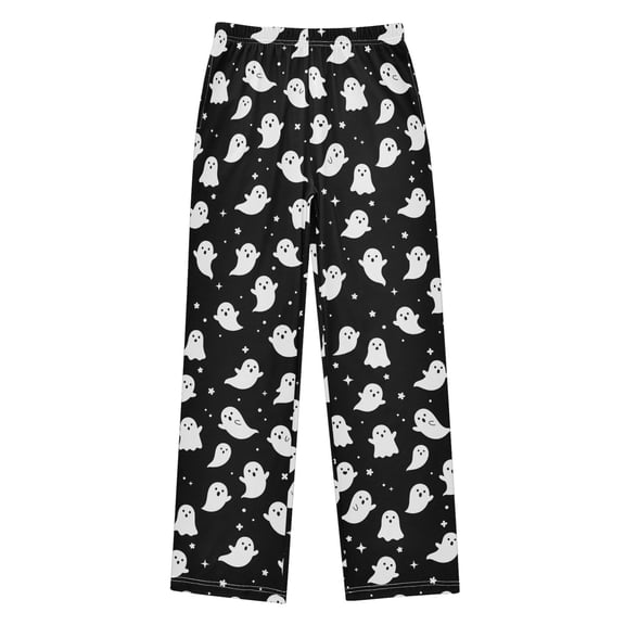 Boys Pajama Pants Cute Ghost Soft Kids Pj Bottoms Lounge Pants with Pockets Boys Sleepwear Size 6-14