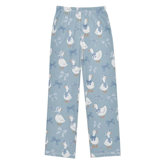 Boys Pajama Pants Large Goose Bow Soft Kids Pj Bottoms Lounge Pants with Pockets Boys Sleepwear Size 6-14