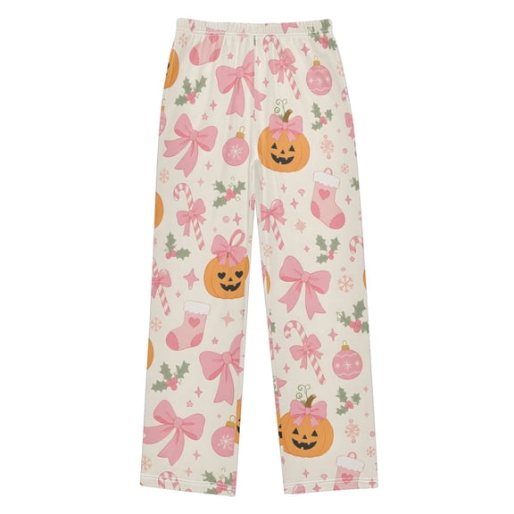 Boys Pajama Pants Lot Halloween Pumpkins Soft Kids Pj Bottoms Lounge Pants with Pockets Boys Sleepwear Size 6-14