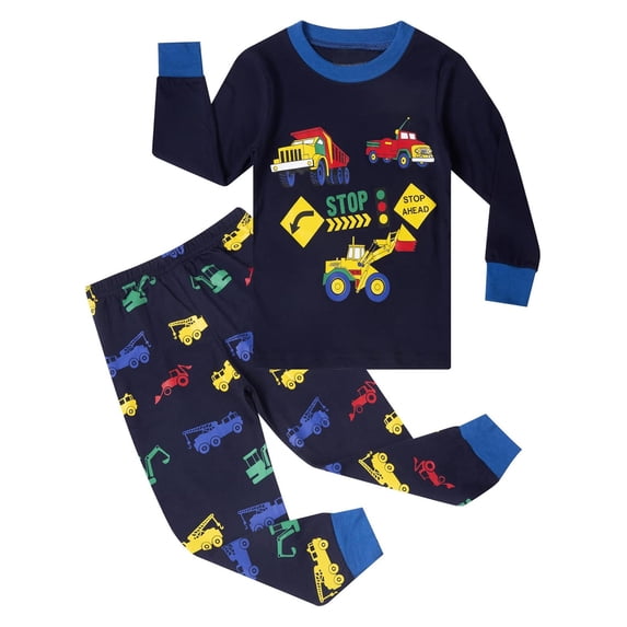 Boys Pajama Set Graphic Pajama Long Sleeve Crewneck Soft Loungewear 9-10 Years Pajamas Boys