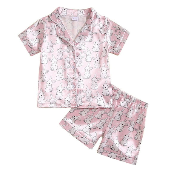 Boys Pajama Set Short Sleeve Cartoon Print T Shirt Tops Shorts Casual Loose Fit Outfits 2 Pieces Red Summer Jammies Clothes 6-12M