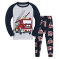 thumbnail image 1 of Boys Pajama Sets Cute Cartoon Cotton Sleepwear Long Sleeve 2 Piece Matching Holiday Pjs Set Snug-Fit Outfits Sleepwear Kids Clothes Pjs,Z2-GY3,4(3-4 Years), 1 of 3