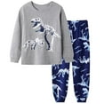 thumbnail image 1 of Boys Pajama Sets Cute Cartoon Cotton Sleepwear Long Sleeve 2 Piece Matching Holiday Pjs Set Snug-Fit Outfits Sleepwear Kids Clothes Pjs,Z8-Grey,100(3-4 Years), 1 of 3