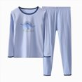 thumbnail image 1 of Boys Pajamas Big Boys Pjs Set Long Sleeve and Pants Boys Sleepwear Lounge Clothes 6-12 Months 12-24 Months 2t 3t 4t 5t 6t 7t 8t 9t Children(Blue,18-24 Months), 1 of 9