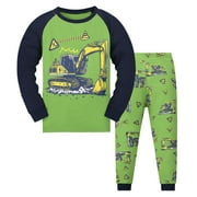 GAQLIVE Boys Pajamas Cotton 2 Piece Toddler Print Sleepwear Spring And Autumn Clothes Set Daily Kids Suit 1Y-2Y