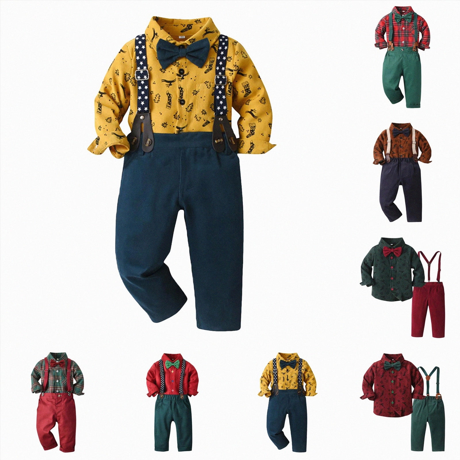 Boys Pajamas Cotton Pjs Toddler 2 Piece Sleepwear Kids Winter Clothes ...