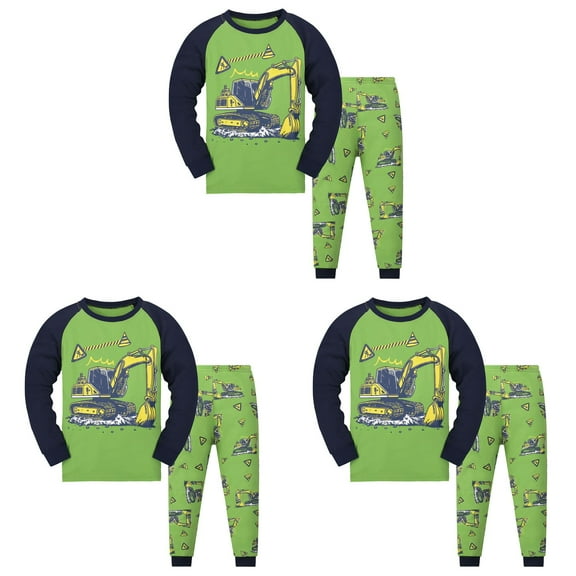 Boys Pajamas Cotton Toddler Print Sleepwear Spring And Autumn Clothes Set,2-Piece