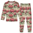 thumbnail image 1 of Boys Pajamas Girls Pajama Bright Peony Cute Comfortable Cotton Two-piece Pajama Set, 1 of 7