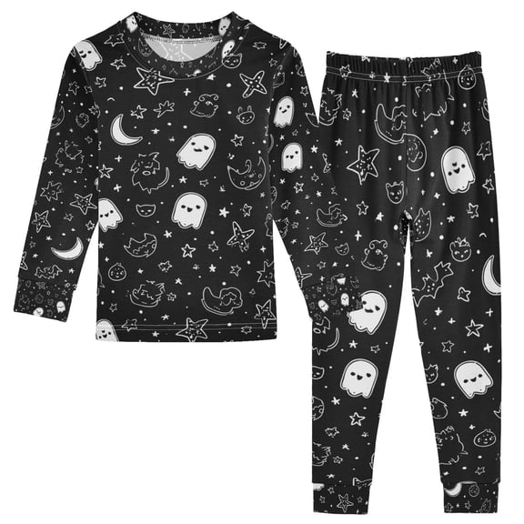Boys Pajamas Girls Pajama Halloween Patterns Cute Comfortable Cotton Two-piece Pajama Set