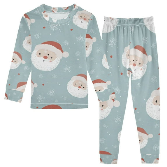 Boys Pajamas Girls Pajama Many Santa Clauses Cute Comfortable Cotton Two-piece Pajama Set