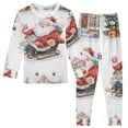 thumbnail image 1 of Boys Pajamas Girls Pajama Santa Claus and Sleigh Cute Comfortable Cotton Two-piece Pajama Set, 1 of 7