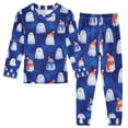 thumbnail image 1 of Boys Pajamas Girls Pajama Scarf Snowman Cute Comfortable Cotton Two-piece Pajama Set, 1 of 7