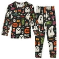 thumbnail image 1 of Boys Pajamas Girls Pajama Simple Ghost Cute Comfortable Cotton Two-piece Pajama Set, 1 of 7