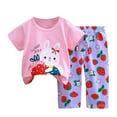 thumbnail image 1 of Boys Pajamas Kid's Summer Homewear Cartoon Printed Short Sleeve T Shirt Long Pants Suits Children's Clothing Boys' Sleepwear 5-6 Years, 1 of 3