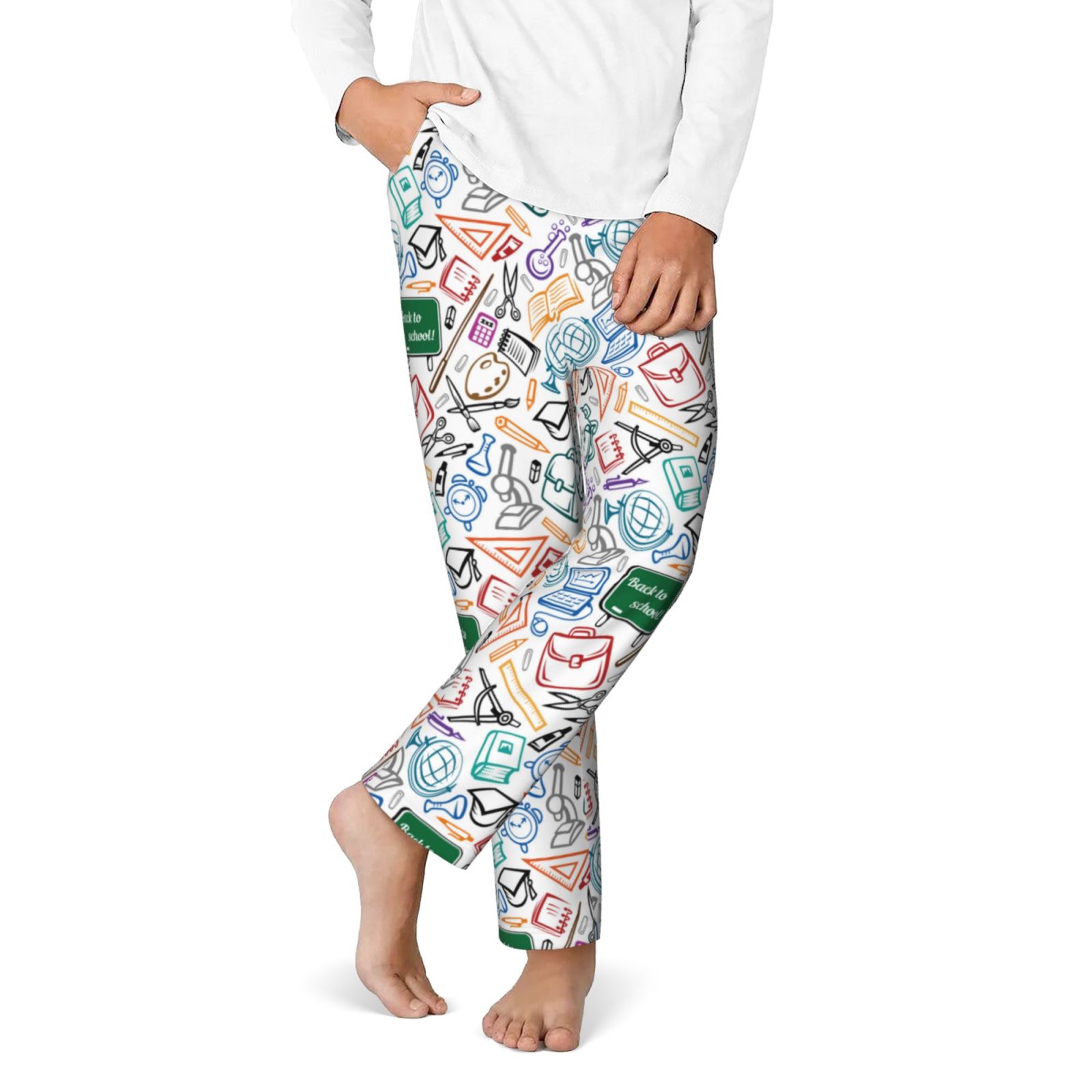 Boys Pajamas Pants Soft Back To School Cotton Kids Pajamas, Comfy