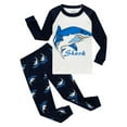 thumbnail image 1 of Boys Pajamas Sets Cotton Pjs Toddler 2 Piece Long Sleeve Sleepwear Kids Clothes Sets Shark Shirts,3-10T, 1 of 8