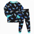 thumbnail image 1 of Boys Pajamas Sets Cotton Pjs Toddler Long Sleeve Sleepwear Kids Clothes Sets 6-12 Months 12-24 Months 2t 3t 4t 5t 6t 7t 8t 9t Children(Black,5-6 Years), 1 of 6