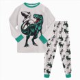 thumbnail image 1 of Boys Pajamas Sets Cotton Pjs Toddler Long Sleeve Sleepwear Kids Clothes Sets 6-12 Months 12-24 Months 2t 3t 4t 5t 6t 7t 8t 9t Children(Green,8-9 Years), 1 of 9