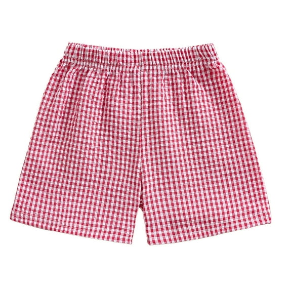 Boys Pajamas Shorts with Drawstring Pockets Teens Pull-on Pajamas Shorts Sport Casual Shorts for Youth Summer Plaid Shorts Running Shorts with Bike Liner