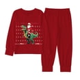 thumbnail image 1 of Boys Pajamas Size 8, Boy Cute Print Pajamas Long Sleeve Top & Pants Nightwear Outfit Comfy Fit Short Sleeve Children's Home Wear Christmas Gifts, 1 of 5