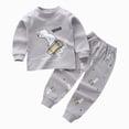 thumbnail image 1 of Boys Pajamas Toddler Kids Pjs Sets Cotton Toddler Clothes Sleepwears 6-12 Months 12-24 Months 2t 3t 4t 5t 6t 7t 8t 9t Children(Grey,3-6 Months), 1 of 4