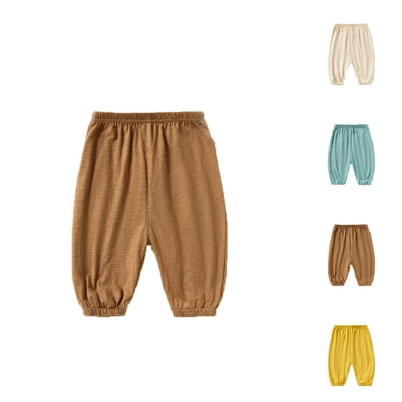 Boys Pants Baggy Jeans Boys Boys Casual Linen Jogger Pants Elastic Waist Drawstring Comfortable Loose Fit Breathable Summer Beach Trousers for Everyday Wear