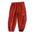 thumbnail image 1 of Boys' Pants,Baggy Pants High Waisted Wide Leg with Pocket Loose Fit Sweat Pants for Boys Pull On Boys Outfits Size 12-18 Months Sets Boys Fashion, 1 of 4