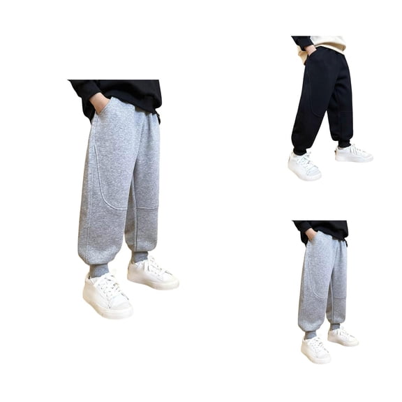 Boys Pants Bilingual Warm Joggers for Kids with Drawstring Elastic Waistband Superior Comfort and Durability Casual Cozy Pants