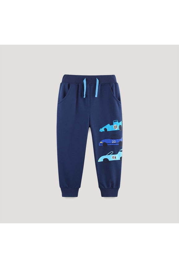 Boys Pants Boy's And Child's Long Pants For And Children. Comfortable Casual Car Printed Pants With Elastic Waistband Suitable For Daily Wear Play And Outdoor Activities. Kids Trousers