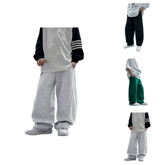 Boys' Pants Boys Baggy Jeans Boys Active Joggers Pants Drawstring Elastic Sweatpants For Kids Comfortable Casual Playwear Durable Lightweight Soft Fabric