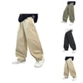 thumbnail image 1 of Boys' Pants Boys Baggy Jeans Boys Summer Casual Cargo Pants Loose Fit Activewear Sweatpants for Sports Outdoor Play Comfortable Kids Trousers 4-12 Years, 1 of 6