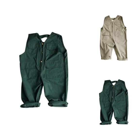 Boys Pants Boys Button Up Casual Jumpsuit With Durable Denim Bib Everyday School Outdoor Play Trousers for Kids Ages 3-8 Spring Summer Autumn