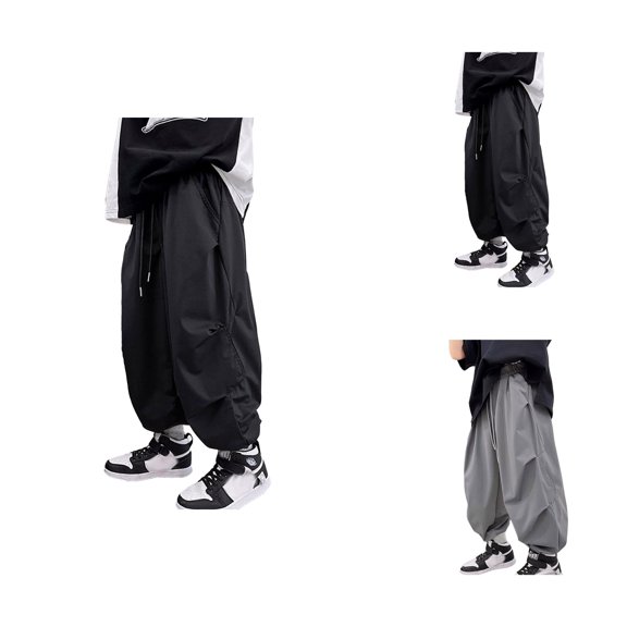 Boys Pants Boys Cargo Pants Casual High Waisted Drawstring Pants Loose Fit with Pockets Kids Everyday Street Style