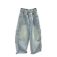 thumbnail image 1 of Boys Pants,Boys Comfort Cargo Pants Elastic Waist Trousers for Children Casual Durable Everyday Wear,Boys Sweatpants,Z17 Light Blue,5-6 Years, 1 of 6